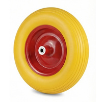 Roue en mousse de polyuréthane anti-crevaison 4.00-8 pour brouette, vente en gros d'usine OEM