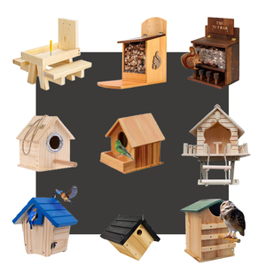 Bird House Wooden Bird Feeder Outdoor Bird <strong>Cage</strong> House <strong>Pet</strong> House Woodpecker Windproof - Product Image 1