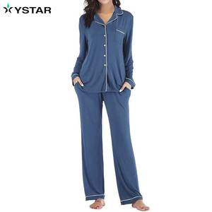 Abbigliamento <span class=keywords><strong>da</strong></span> <span class=keywords><strong>casa</strong></span> per donna all'ingrosso, pigiama <span class=keywords><strong>da</strong></span> donna in 2 pezzi abbigliamento <span class=keywords><strong>da</strong></span> notte per donna abbigliamento essenziale in maglia per la <span class=keywords><strong>casa</strong></span>, abbigliamento, Set pigiama - Product Image 3