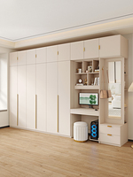 Armoires à vêtements modernes en placage de bois ou grandes penderies de rangement pour vêtements, armoire de chambre démontable