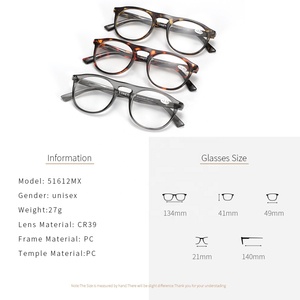 Gafas de lectura ópticas para lectores baratos, venta al por mayor, marco de plástico, redondas, optimum - Product Image 4