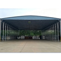 Auvent coulissant pour garage automobile, auvent mobile extensible et pliable, tente de stockage pour entrepôt