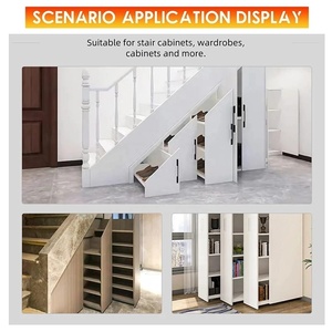 Glissières de tiroir robustes à montage <span class=keywords><strong>sous</strong></span> plan, 16 à 40 pouces, à roulement à billes, pour cuisine, salle de sport, <span class=keywords><strong>escalier</strong></span>, rails de placard, glissières inférieures, rails de guidage - Product Image 3