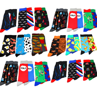 Vente en gros de chaussettes habillées pour hommes personnalisées avec motifs amusants, chaussettes en coton à motifs originaux et amusants, cadeau pour hommes