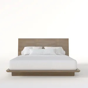 Luxe Nieuwe Collectie Meubelen Hotel Bed Amerikaanse Stijl Houten Bed Slaapkamer Meubels Bamboe Drijvende Platform Bed