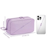 Trousse de Toilette en Nylon Multicolore à Fermeture Éclair pour Femmes et Filles, Motif Lettres, Meilleure Vente, Pochette de Maquillage Organisateur