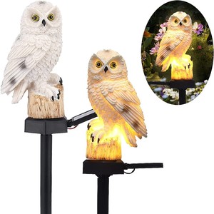 Solar Owl Garden <b>Light</b> Outdoor Resin Animal Lawn Lamp Decorative Patio Pathway Stake - Product Image 2