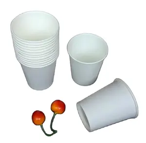 Одностенный индивидуальный логотип для холодного напитка, горячий напиток на вынос, простой белый бумажный стаканчик для горячего кофе с логотипом