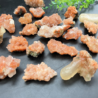 Cristaux naturels, minéraux de guérison, roches, 4-6 cm, géode de cristal, amas de quartz, apophyllite, zéolithe orange
