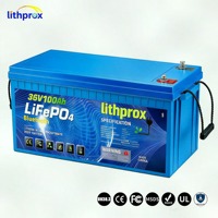 Batterie de chariot élévateur logistique 36V 100AH, cellule de batterie LiFePO4, résistante aux vibrations, pour transpalette électrique, service CE RoHS FCC OEM ODM