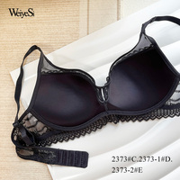 Soutien-gorge Weiyesi 2373 C D E Cup Deep Plunge U Type Push up Bra Plus Size Sexy Boobs White Lace Mesh Breathable Bra