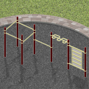 Para EQUIPO DE Fitness al aire libre de acero certificado TUV, <span class=keywords><strong>barras</strong></span> paralelas dobles, patio de recreo, barra de <span class=keywords><strong>Calistenia</strong></span> desigual - Product Image 6