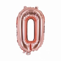 Ballon numérique en Mylar de 16 pouces avec carte individuelle, couleur dégradée ou or rose, pour fournitures de fête