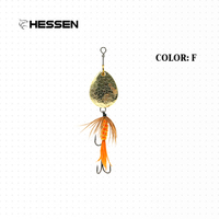 Nouvelle Leurre de Pêche Spinner Hessen en Promotion 80mm 6g pour lancer longue distance, leurres nageurs pour eau douce, pour Brochet et Saumon