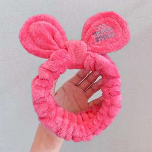 Lavado de cara de Spa baño fabricante Venta caliente Carol de microfibra de banda de Pelo elástico Bowknot niñas diademas - Product Image 5