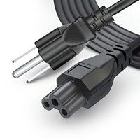 Câble d'alimentation SYONG IEC C5 US, diamètre extérieur 6,8 mm, conducteur CCA 0,5 mm², prise US 3 broches, câble d'usine de qualité supérieure pour ordinateurs portables et moniteurs
