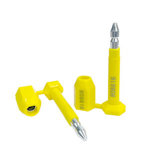 Sigillo di sicurezza a bullone monouso ESEN ISO 17712 antimanomissione rosso giallo bianco con tensione di 15KN per uso su container - Product Image 3