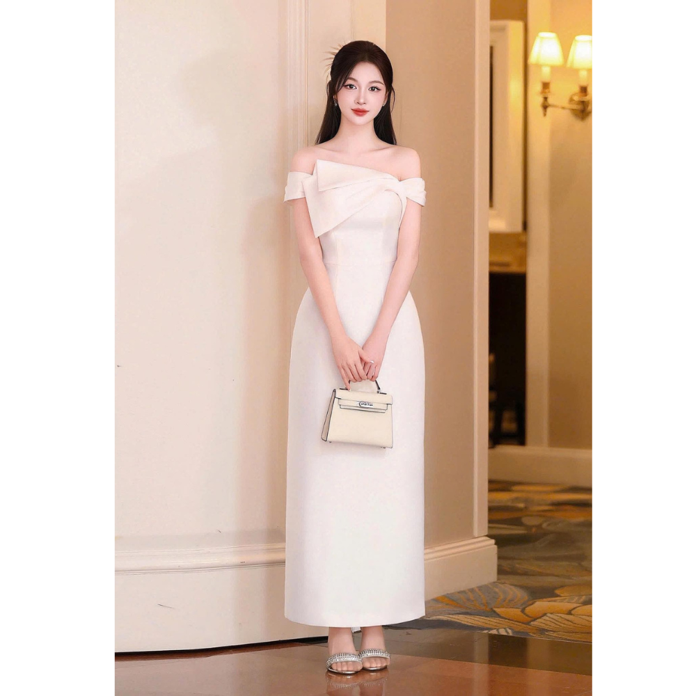 white christmas dresses Chantell Cream Mini Dress - US 18