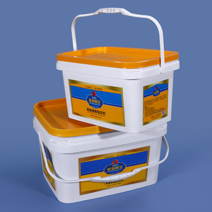Nhiệm Vụ Nặng Nề <span class=keywords><strong>8L</strong></span> 10L 20L Cổ Rộng Màu Trắng Vuông Nhựa Xô Với Nắp Xử Lý Cho Sơn Thực Phẩm Shea Bơ Nước Sốt Bao Bì Hộp - Product Image 4