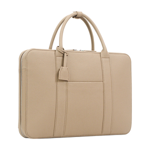 Cossni Factory Outlet de cuero genuino patrón de guijarros bolsas para ordenador portátil bolsas de conferencia con logotipo personalizado bolso para ordenador portátil para MacBook/Pad - Product Image 1