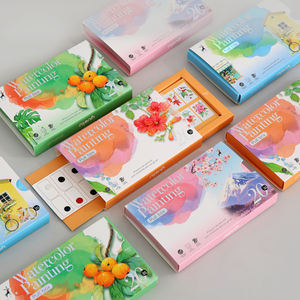 Kit de pintura de acuarela con pincel, <span class=keywords><strong>libro</strong></span> creativo para colorear y dibujar con paisaje y artista de diseño floral - Product Image 5