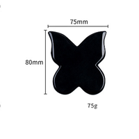 Planche Gua Sha en Obsidienne Noire Naturelle Forme Papillon Outil de Massage Facial Anti-Âge Soin de la Peau Outil de Beauté Fabricant