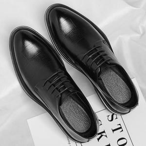 Chaussures Derby élégantes à bout ouvert pour hommes, confortables et décontractées, avec semelle en microfibre à graines de raisin, pour hommes d'âge moyen - Product Image 3