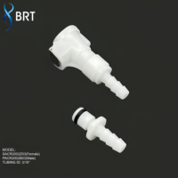 Raccords de tuyauterie à déconnexion rapide en plastique, connecteurs mâles/femelles à barbillon de 3/16 po de diamètre intérieur pour basse pression