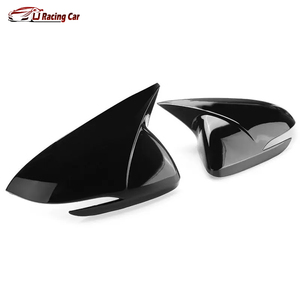 ABS en Fiber de carbone noir brillant une paire coque de rétroviseur latéral de porte pour <span class=keywords><strong>Hyundai</strong></span> <span class=keywords><strong>i30</strong></span> N NLine 2020-2023 - Product Image 5