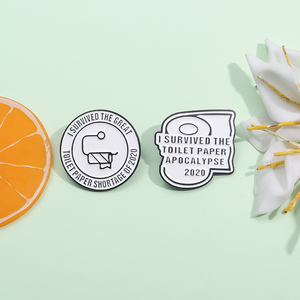 <span class=keywords><strong>Papier</strong></span> toilette émail broche dessin animé broche revers Badge bijoux cadeau pour amis enfants sacs en gros - Product Image 2