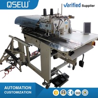 Machine à coudre automatique pour poches à fermeture éclair QS-168A, machine à coudre textile, machine à ourler les poches