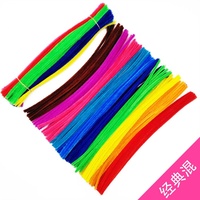 100 pièces 30cm chenille tiges nettoyeurs de tuyaux enfants en peluche jouet éducatif coloré nettoyeur de tuyaux jouets à la main bricolage artisanat fournitures