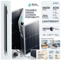 Panneau solaire pliable JiYao 480W, rendement 25%, haute puissance, noir, 128 cellules 182mmx91mm, Jiangsu RV Marine