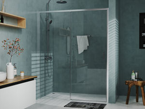 Cadre noir mur à mur porte <span class=keywords><strong>de</strong></span> salle <span class=keywords><strong>de</strong></span> bain glissière <span class=keywords><strong>de</strong></span> <span class=keywords><strong>douche</strong></span> avec rail vers le bas - Product Image 3