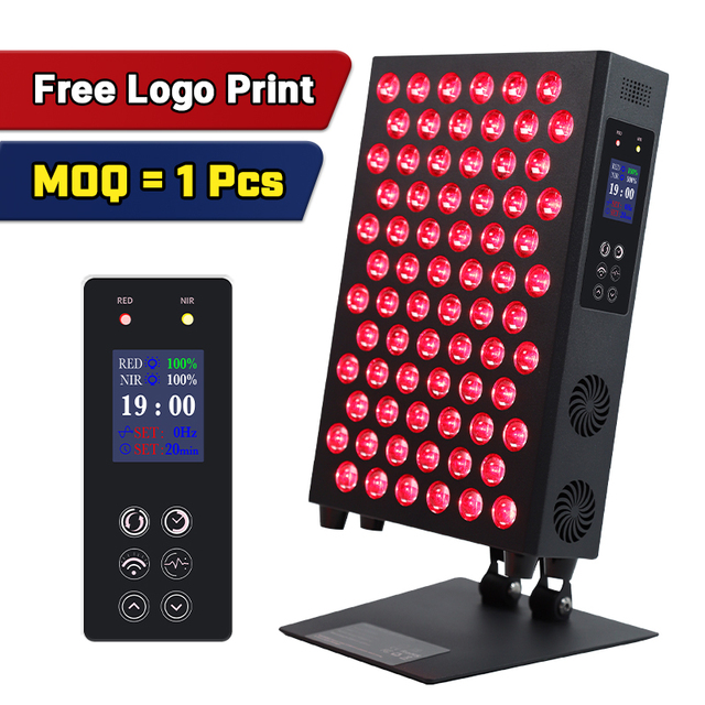 Free Logo 105W Red Light Therapy Panel 72 Dual Chip LEDs 660nm 850nm Infrared LED Light Therapy Device 3 Mode High Irradiance