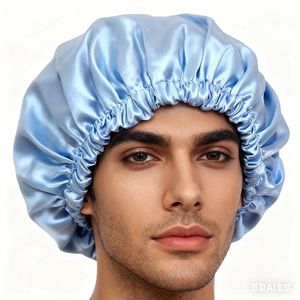 Bonnet <span class=keywords><strong>de</strong></span> douche réutilisable <span class=keywords><strong>pour</strong></span> femmes et hommes, grand bonnet <span class=keywords><strong>de</strong></span> douche imperméable lavable à bande élastique chapeau <span class=keywords><strong>de</strong></span> <span class=keywords><strong>bain</strong></span> <span class=keywords><strong>pour</strong></span> cheveux longs, tresses - Product Image 2