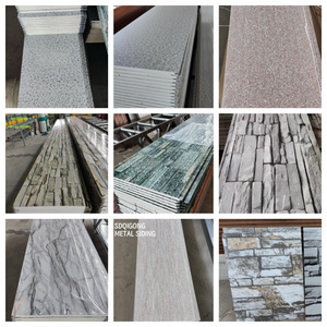 Paneles de revestimiento de pared exterior decorativos Panel sándwich de poliuretano PU de metal para fachada de edificios domésticos y comerciales - Product Image 4