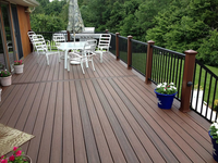 Planches de terrasse en composite creuses WPC gaufrées 3D, imperméables et anti-UV, pour usage commercial extérieur