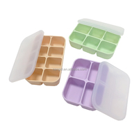 Boîte à lunch divisée en silicone écologique personnalisée Boîte à bento en silicone pour bébés enfants Boîte de rangement pour collation de voyage