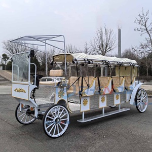Nouvelle voiture blanche avec sièges blancs, calèche électrique de tourisme, calèche de mariage à vendre, calèche de tourisme - Product Image 3