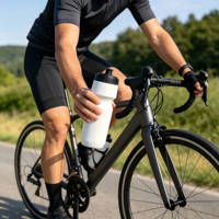 Bouteille d'eau pour vélo en PP de qualité alimentaire, écologique, anti-corrosion, sans BPA, anti-fuite, avec logo personnalisé