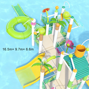 Parque Acuático con Temática de Selva <span class=keywords><strong>Tropical</strong></span>, Sistema de Toboganes de Agua de Acero Inoxidable y Fibra de Vidrio, Diseño Espiral Curvo - Product Image 4