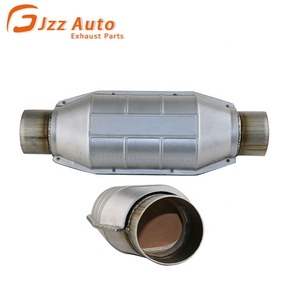 Tuyau d'échappement avant universel 63 mm entrée/sortie, catalyseur haute performance à montage direct avec bouclier thermique et port O2 - Product Image 1