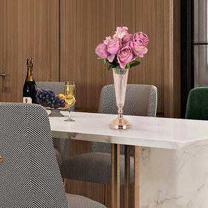 Jarrón Decorativo de Vidrio y Metal de Estilo Europeo, para Mesa, Decoración de Sala de Estar, Dormitorio, Bodas, Jarrón para Flores - Product Image 4