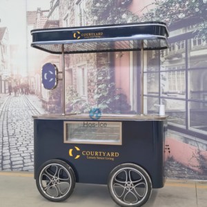 Carrito de helados, carrito de empuje, sartenes cuadradas, cubo redondo personalizado, diseño de logotipo gratuito, carrito DE VENTA DE FÁBRICA DE Filipinas - Product Image 1