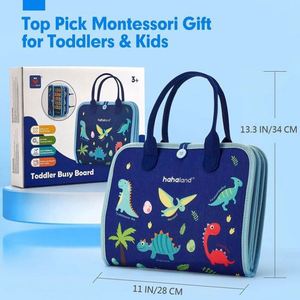 กระดานกิจกรรมไดโนเสาร์มอนเตสซอรี่สำหรับเด็กชายและเด็กหญิง ของขวัญของเล่นเสริมพัฒนาการสำหรับเด็กวัยเตาะแตะ ของเล่นสำหรับเด็กออทิสติก ของเล่นเสริมพัฒนาการสำหรับเดินทาง หนังสือกิจกรรมผ้าสักหลาด - Product Image 2