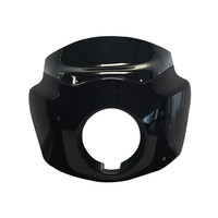 Kit de carénage de phare de moto CustomWorld + pare-brise de 11 pouces pour HD Softail/Dyna - Noir, rénovation/amélioration