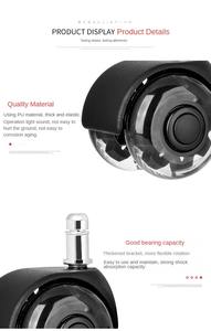 2 Zoll transparenter Polyurethan Bürostuhl Lenkrad <span class=keywords><strong>50mm</strong></span> Möbel Lenk rollen Doppel kugellager Schwere Tragfähigkeit - Product Image 3