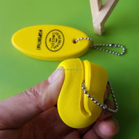 Canotage Pêche Natation Surf Cadeaux promotionnels d'été Porte-clés vierge de forme ovale Porte-clés flottant en mousse de PU