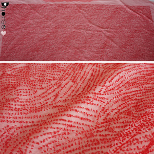Piccoli punti rossi onde nigeriano tessuto paillettes glitterato tessuto <span class=keywords><strong>Tulle</strong></span> per abito da sposa - Product Image 5